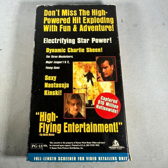 Terminal Velocity Full Length Demo Tape Charlie Sheen PG13 Hollywood VHS - Picture 2 of 3